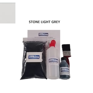 Kit de flocado (gris claro piedra): fibras de flocado, pegamento de flocado, aplicador de flocado