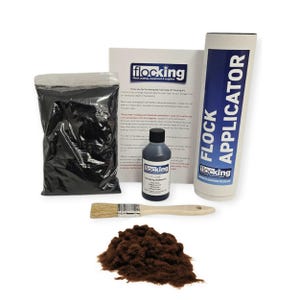 Dark Brown - Small DIY FLOCKING KIT - Flocking Fibres