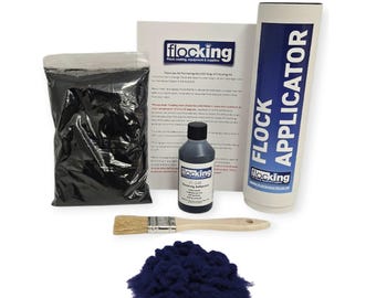 Dark Navy - Small DIY FLOCKING KIT - Flocking Fibres