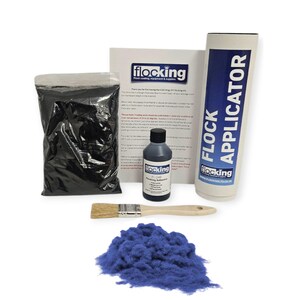Azul Real - Pequeño KIT DE FLOCADO DIY - Fibras de Flocado