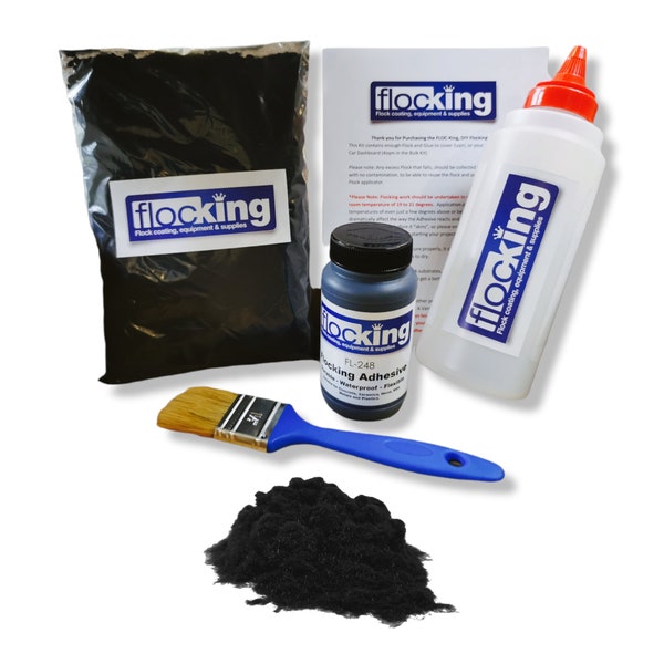 DIY FLOCKING KIT - Flocking Powder - Flock Fibres - Choose Colour from dropdown menu