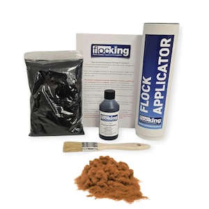 Marrón Canela - Pequeño KIT DE FLOCADO DIY - Fibras de Flocado