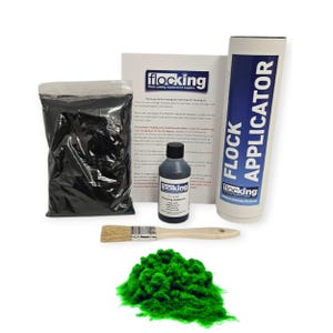 Snooker Green - Pequeño KIT DE FLOCADO DIY - Fibras de flocado