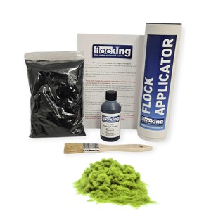 Verde pistacho - Pequeño kit de flocado DIY - Fibras de flocado
