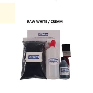 Blanco Crudo / Crema - Pequeño KIT DE FLOCADO DIY - Fibras de Flocado