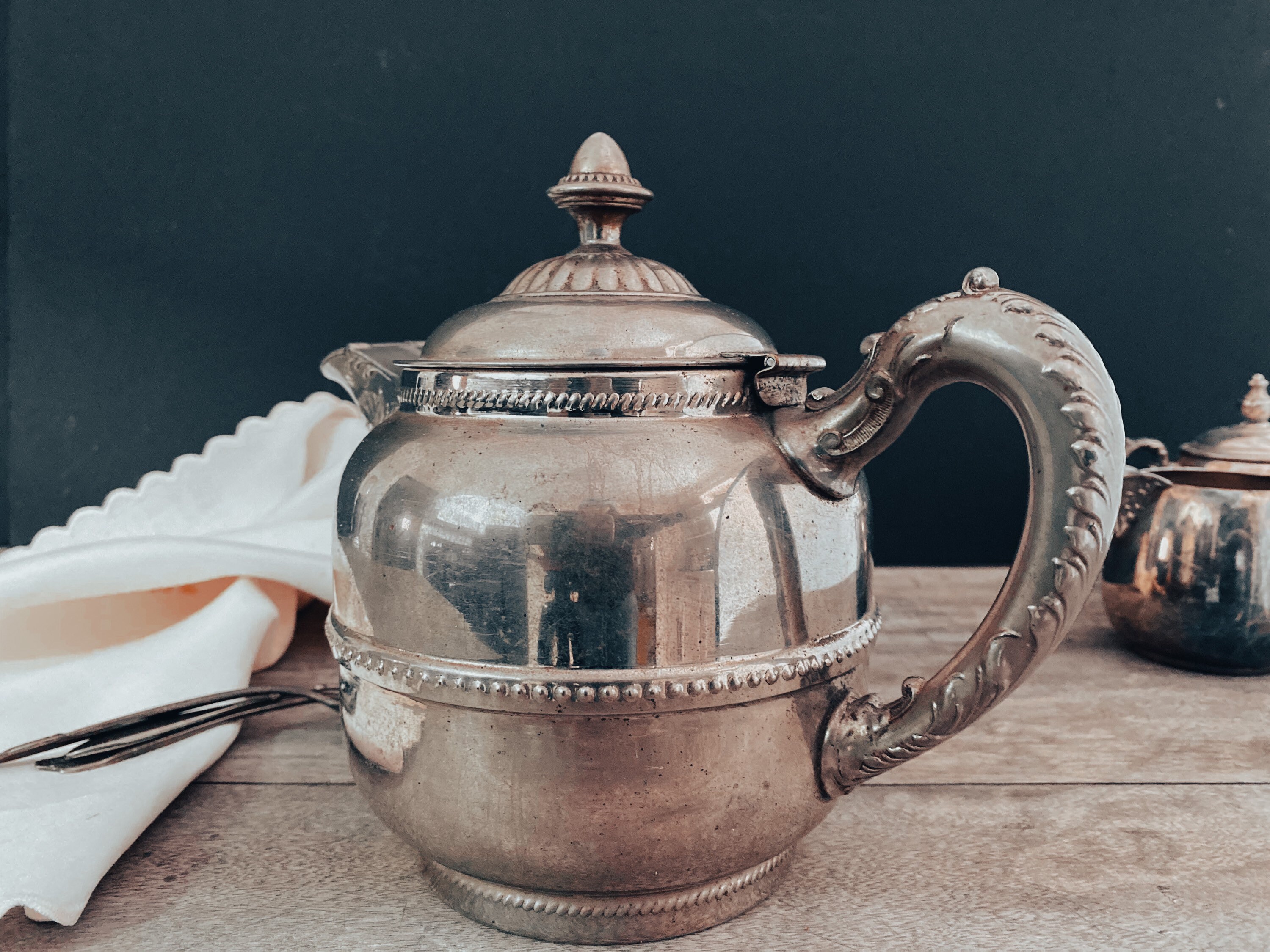 VINTAGE TEAPOT KETTLE Antique Rochester Stamping Works Teapot Kettle