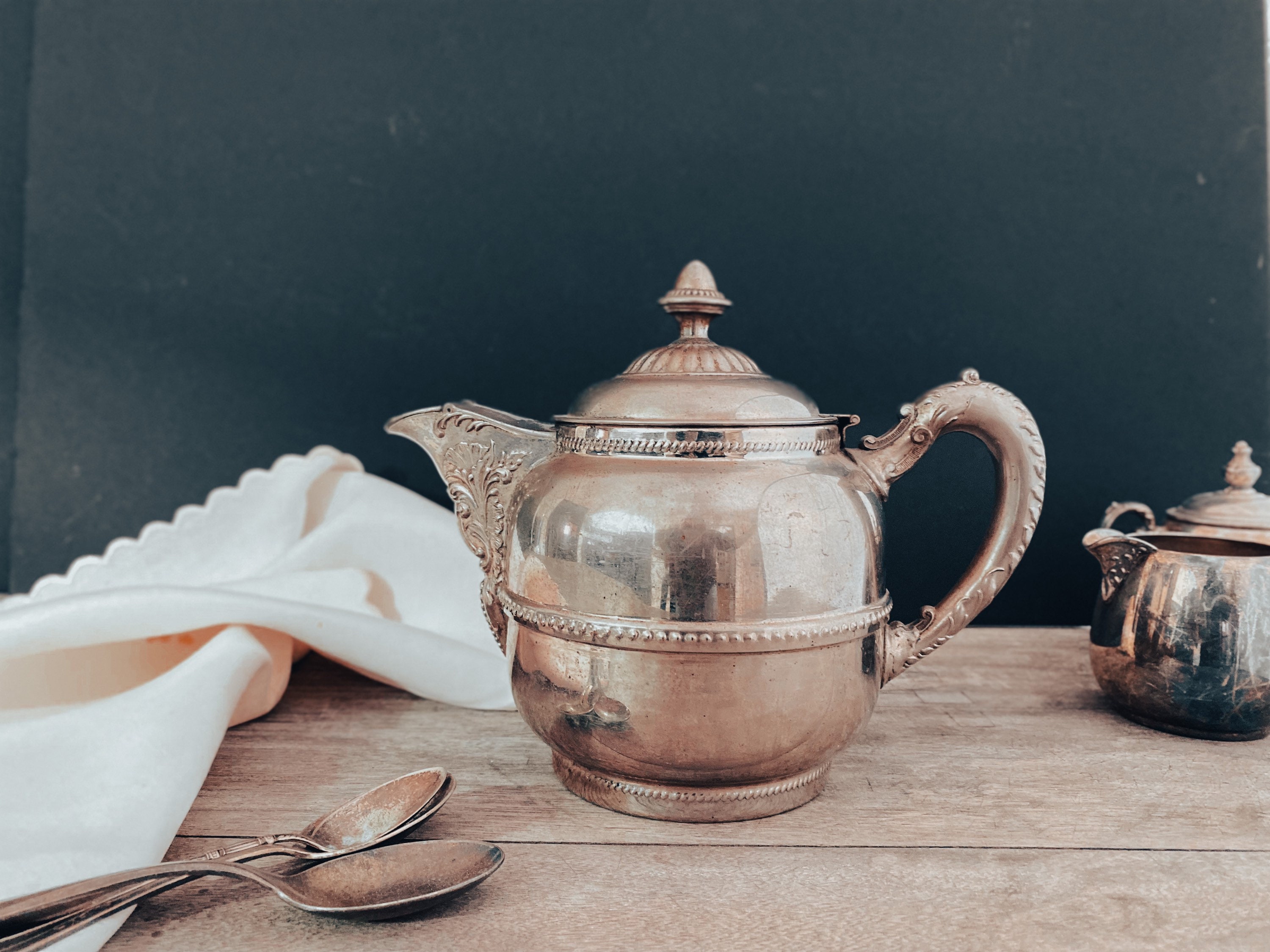 VINTAGE TEAPOT KETTLE Antique Rochester Stamping Works Teapot Kettle