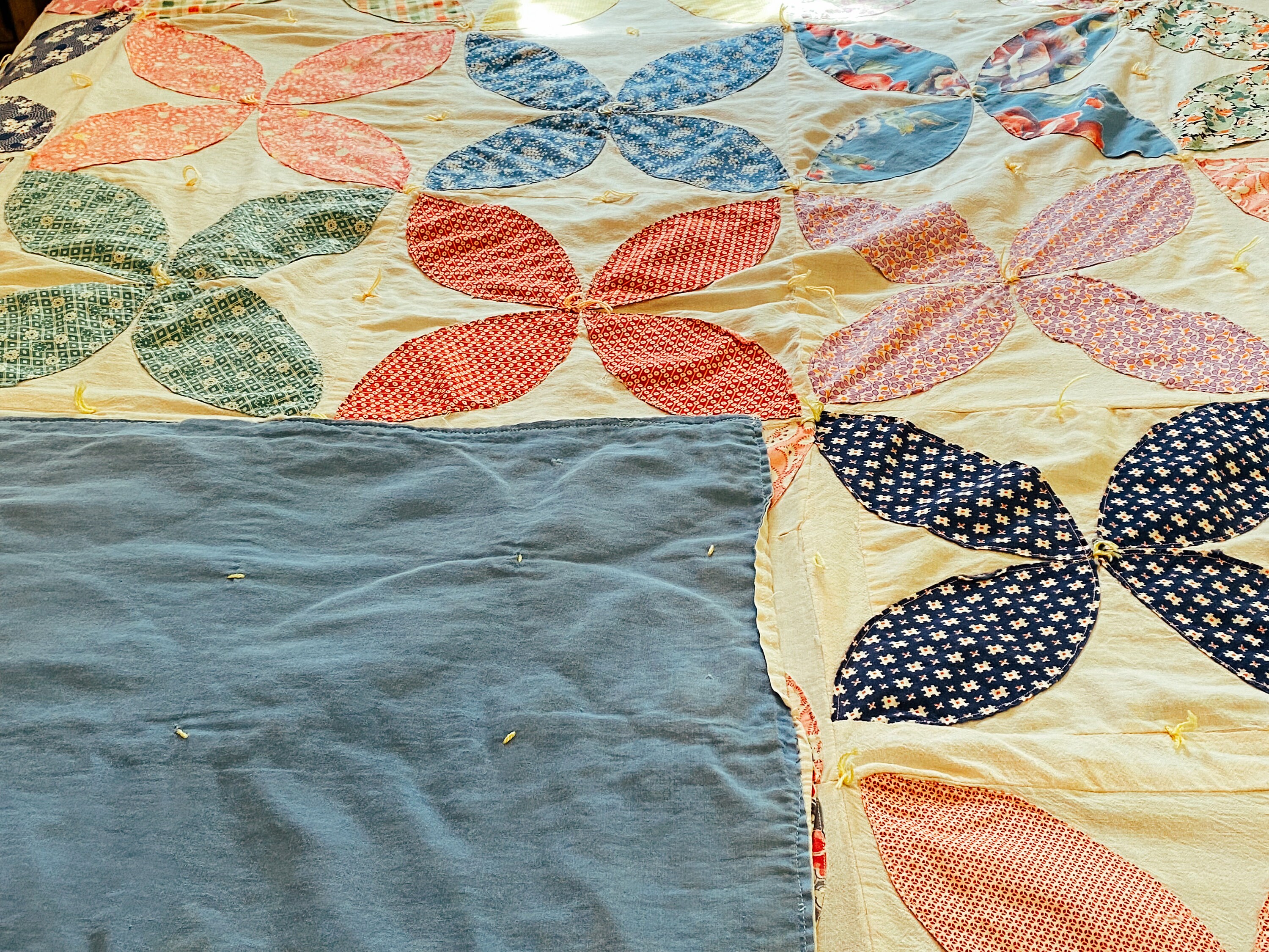 VINTAGE FLOWER PETAL Quilt Pastel Vintage Quilt Flower Etsy