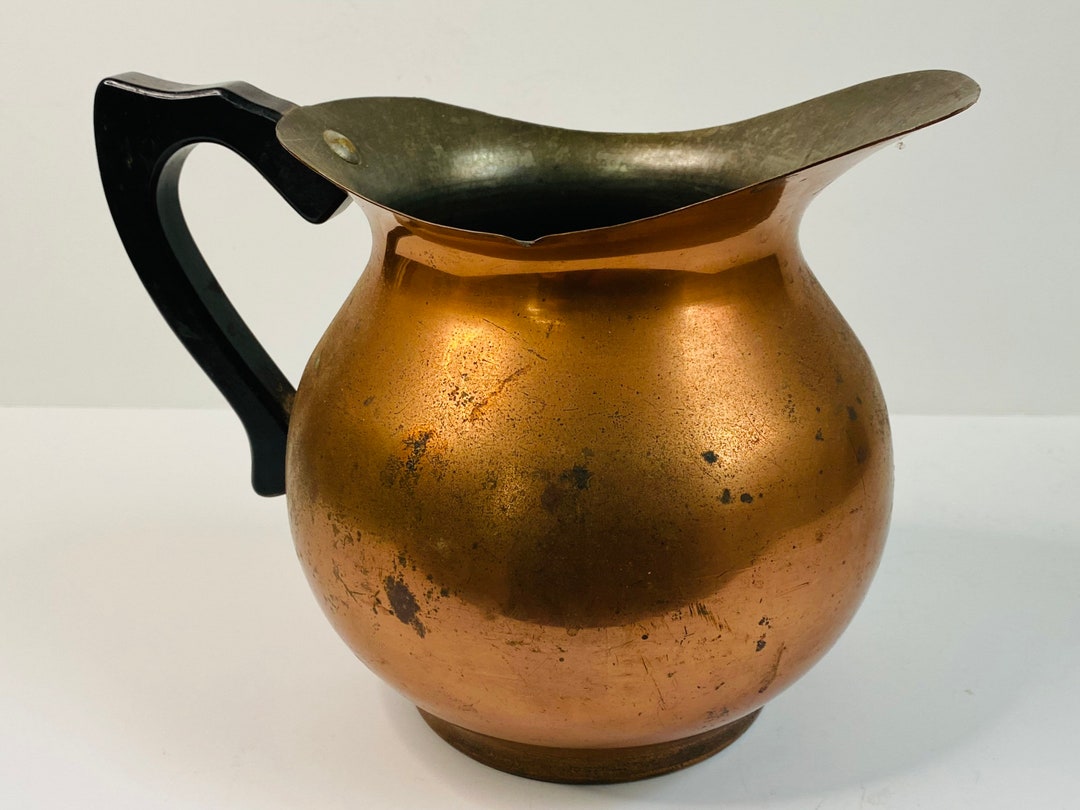 VINTAGE COPPER CARAFE Vintage Copper Water Pitcher With Etsy