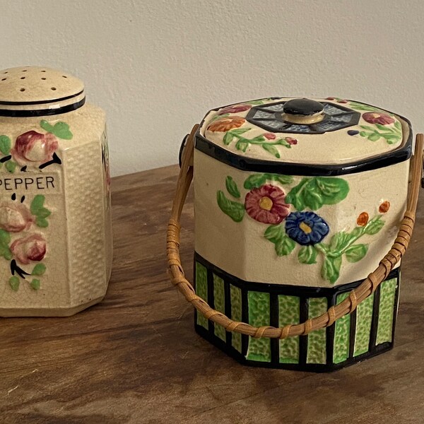 Antique Biscuit Jar Etsy