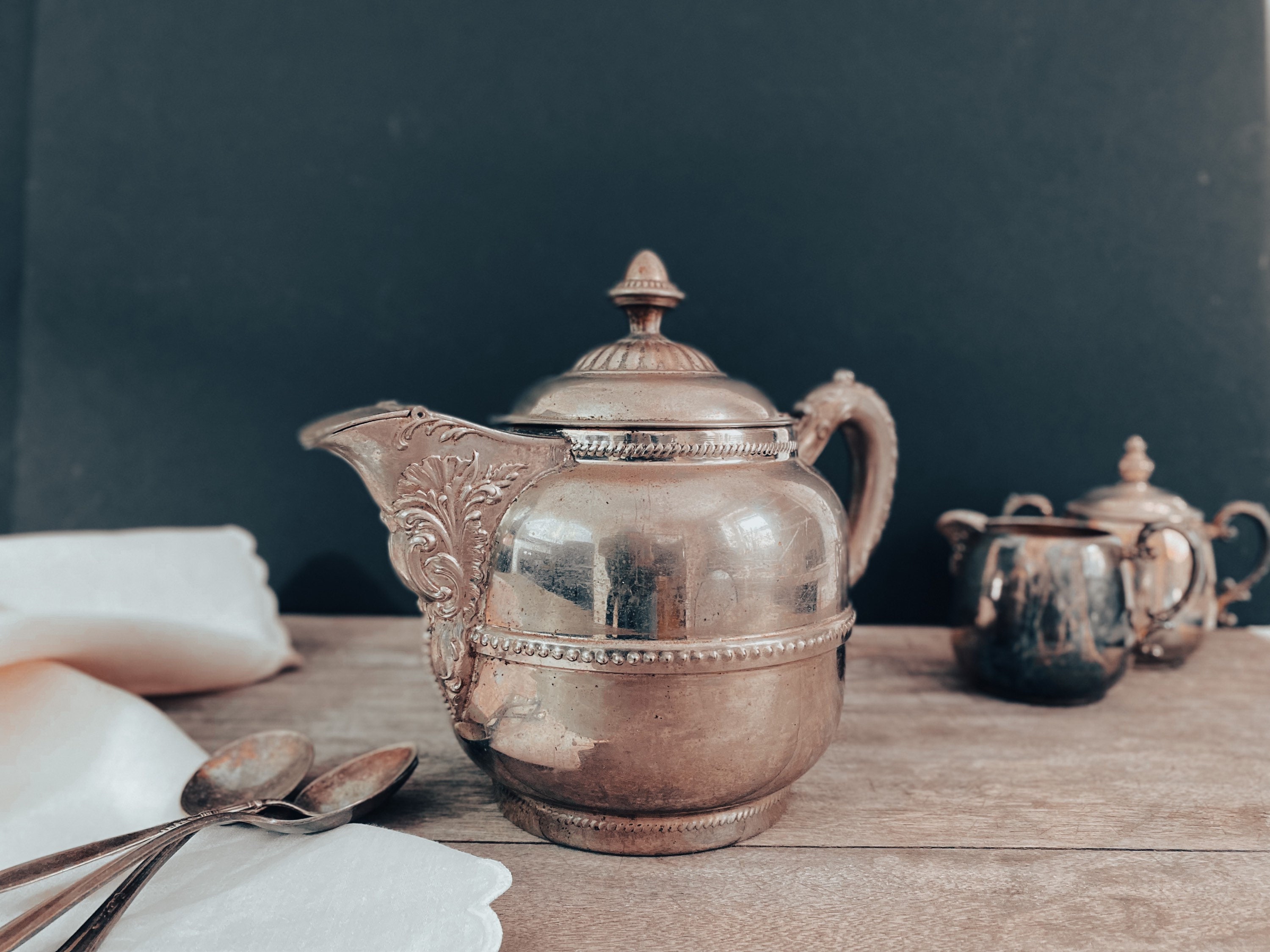 VINTAGE TEAPOT KETTLE Antique Rochester Stamping Works Teapot Kettle