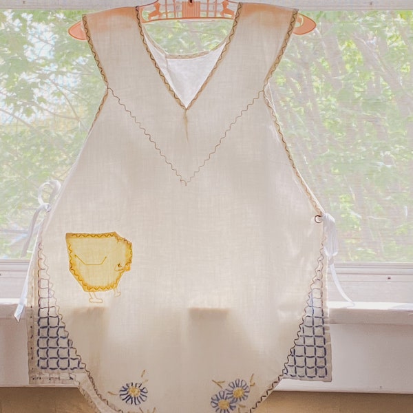 VINTAGE INFANT SUNDRESS - Summer Dress - Hand Sewn - Hand Made - Cotton Sundress- Baby Girl Sundress - Vintage Sundress- Sleeveless Sundress