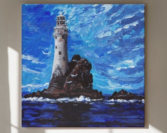 Lighthouse Acrylic Painting Wall Art Print Unframed