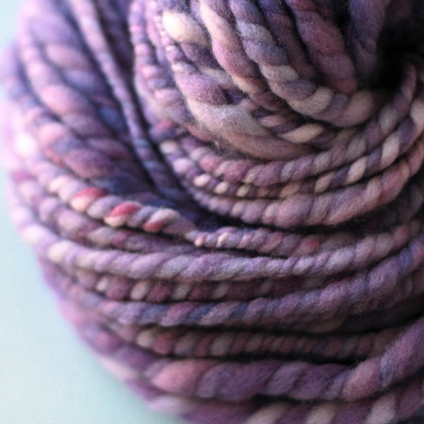 NEW YEAR SALE Handspun Super Bulky Yarn - Orchid, 65 yds