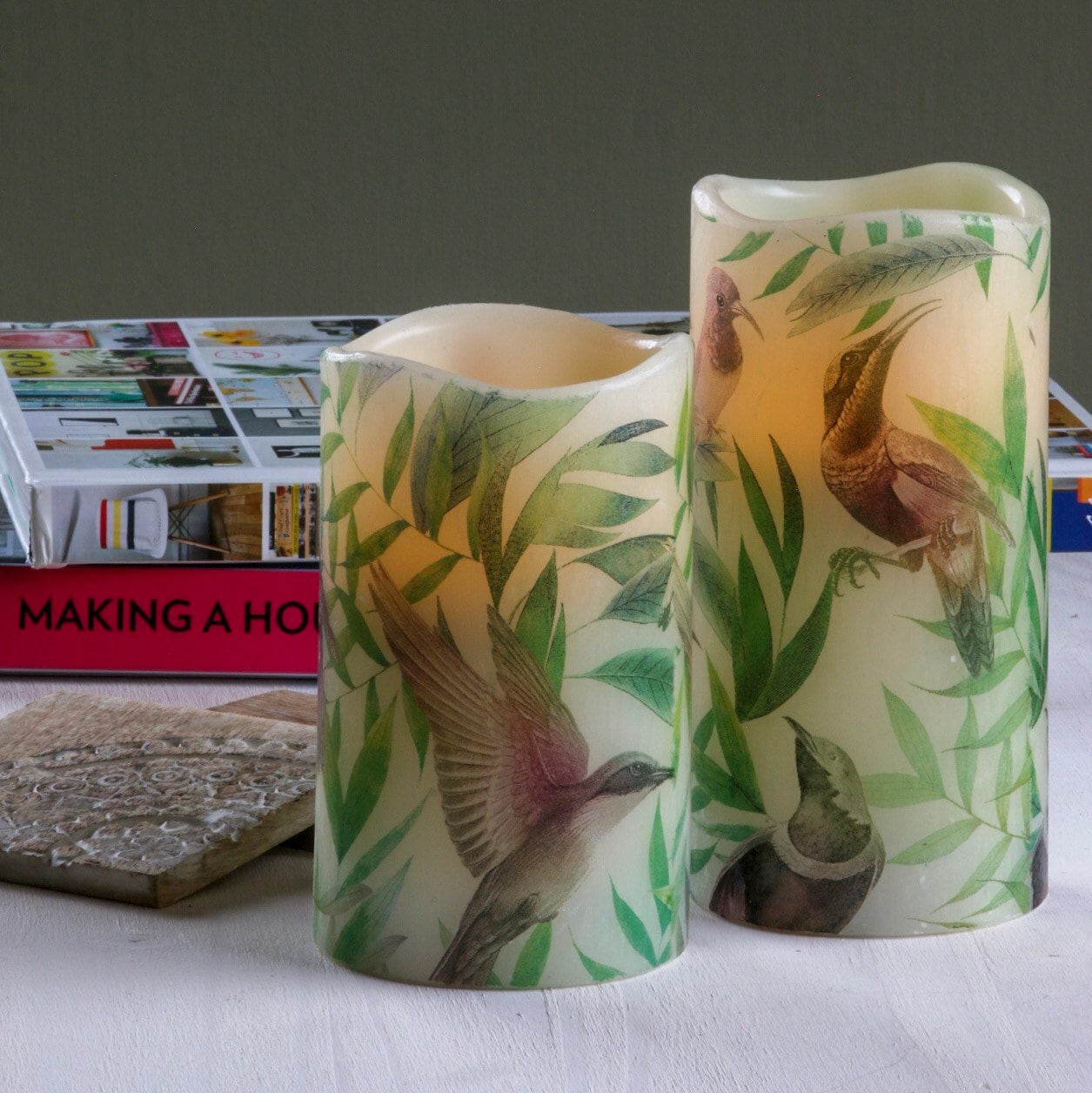 Decorative Bird Candle LED Flameless Candle Tropical Bird Etsy