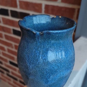Vase-Blue Speckled Glaze - Small Flower Vase- Blue- Dishwasher Safe