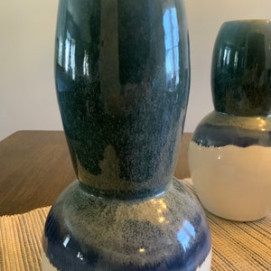 Medium Vase-Blue and Green- Fresh Flower Arrangements- Wedding- House Warming- Home Decorating- Living Room- Dining Room- Entry Way (1 of 3)