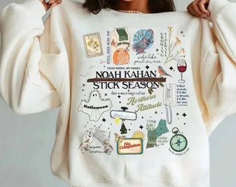 Vintage Stick Season Tour Sweatshirt, Noah Kahan Stick Season Tour Tshirt, Kahan Folk Pop Music Shirt, Country Music gift for fans