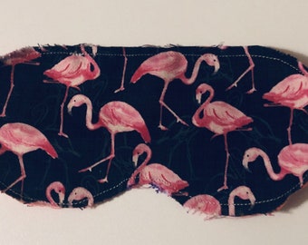 Washable/Reusable Sleep Mask: Pink Flamingos