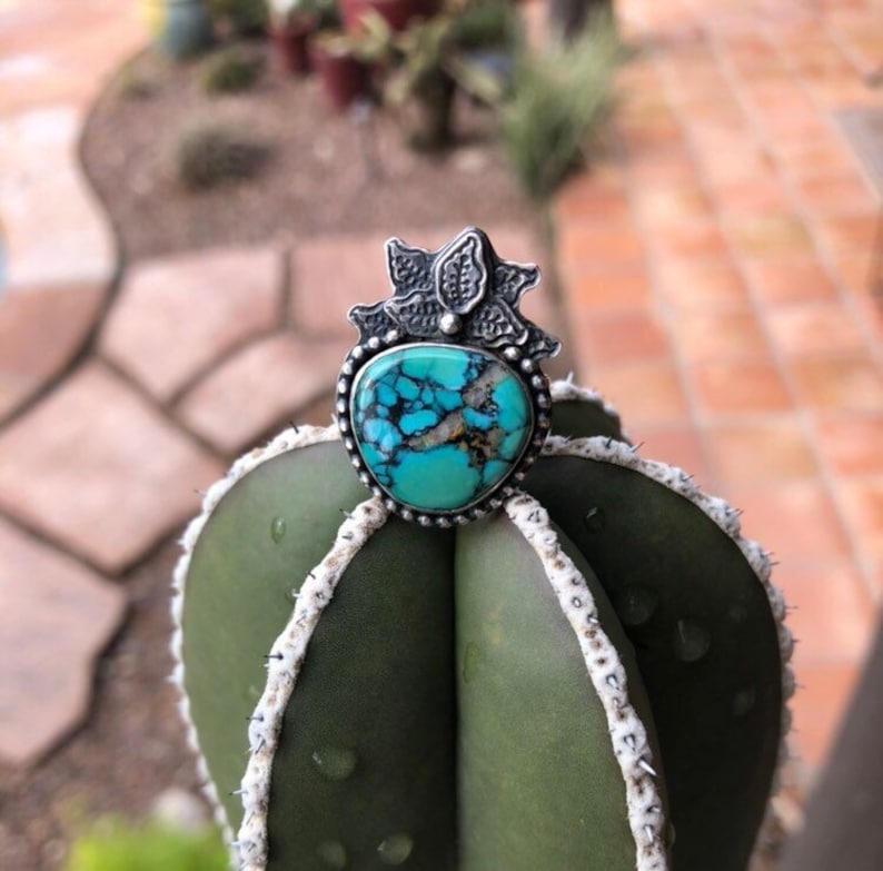Size 9 Midsummer Night/'s Dream Turquoise Sterling Silver Ring