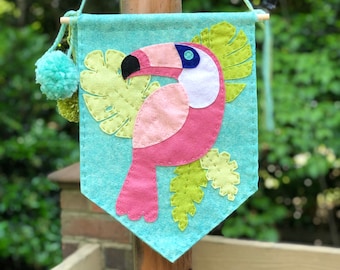 Toucan Filz Banner Wandbehang