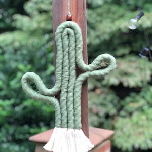 Custom Macrame Rope Wall Art - Cactus