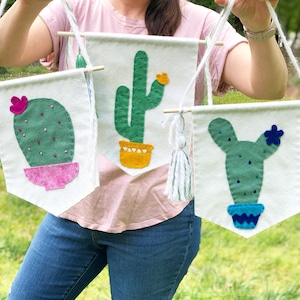 Cactus Felt Banner Wall Hangings