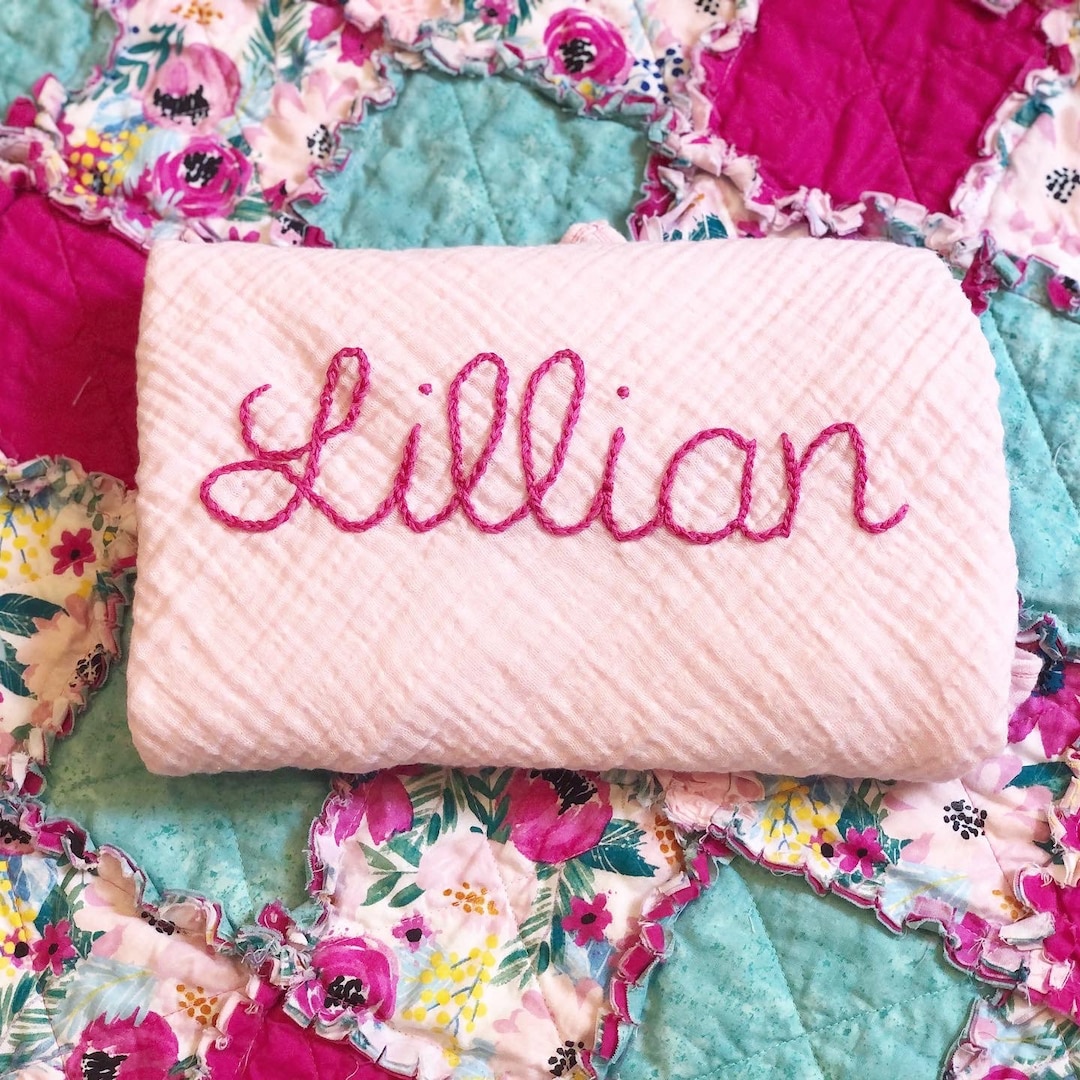 Personalized Embroidered Swaddle Blankets Etsy