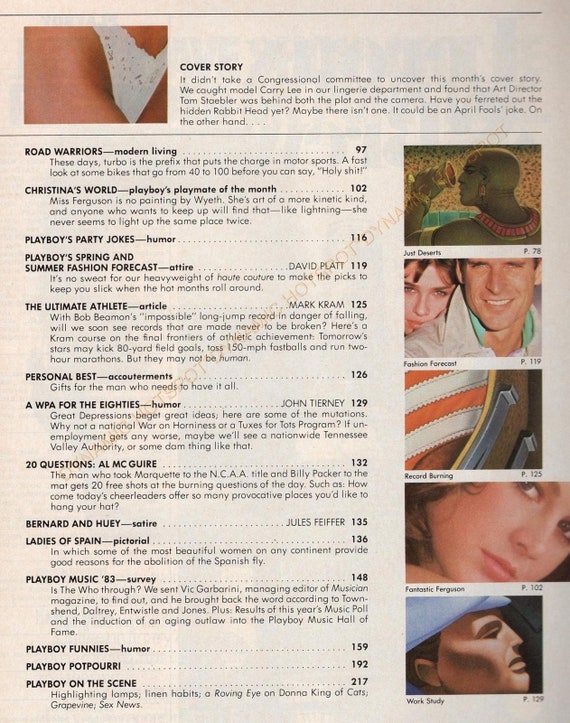 Porn Native Headband - PLAYBOY-April 1983 Dynasty Pamela Bellwood Goes Native-Porn Star John Holms  life *Free Ship *