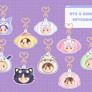 BTS Acrylic Keychains Animal Hoods Cute Kpop Merch Charm Kawaii Aesthetic Korean