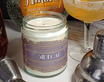 Sidecar || Speakeasy Cocktail Scented Soy Candle | Art Deco | The Great Gatsby