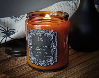 Blood Moon || Victorian Gothic Scented Soy Wax Candle || Dark Academia | Goth Decor