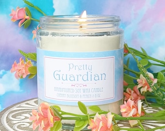 Pretty Guardian || 8oz Anime Inspired Scented Soy Wax Candle | Kawaii Decor | Pastel Decor