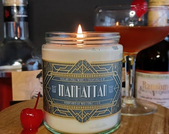 Manhattan || Speakeasy Cocktail Scented Soy Candle | Art Deco | The Great Gatsby