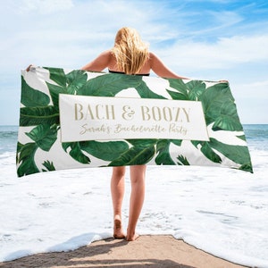 Personalized Beach Towel | Bridesmaid Gift | Custom Beach Towel | Beach Bachelorette Party