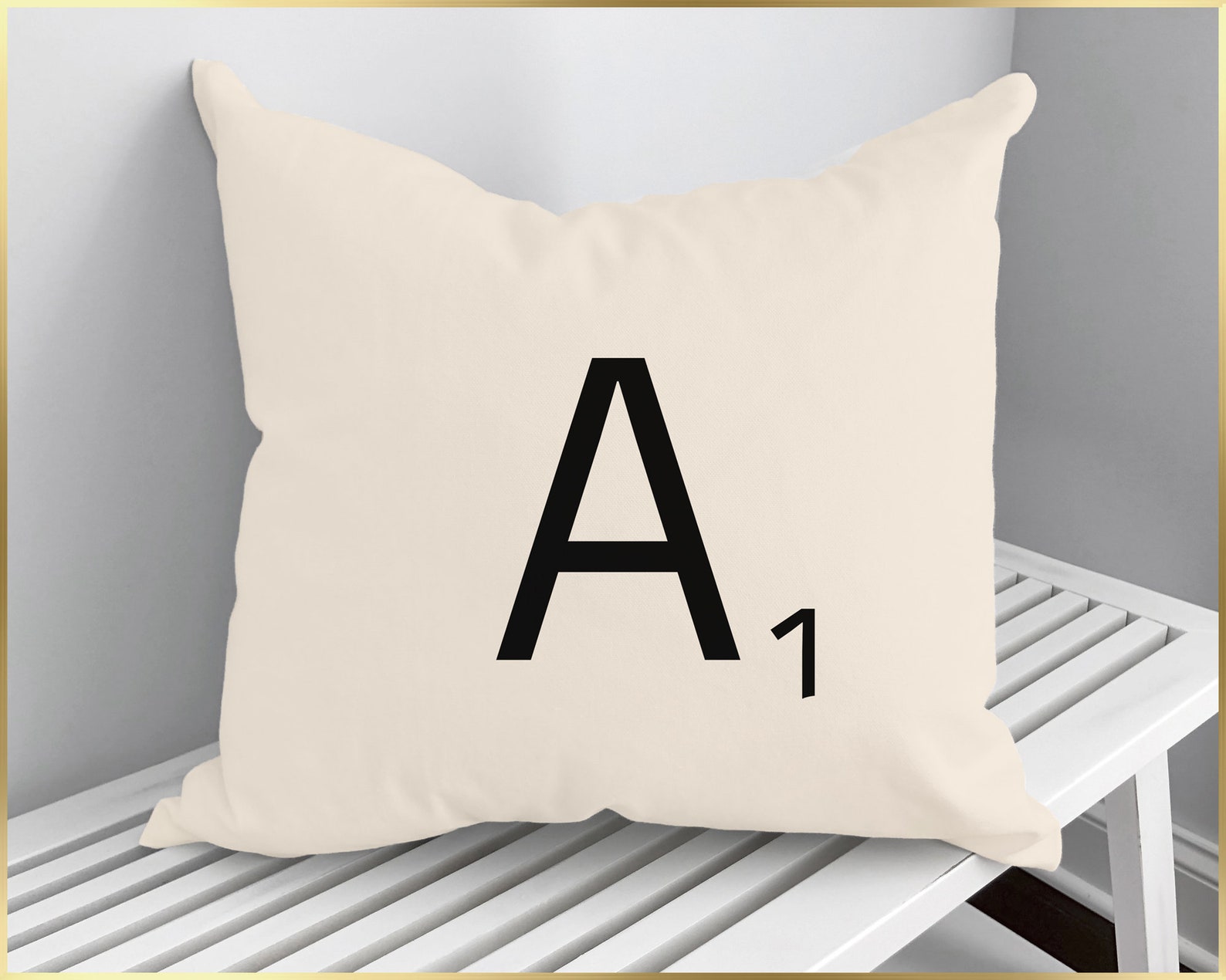 Scrabble Tile Pillow Scrabble Letters Personalized Pillow Etsy