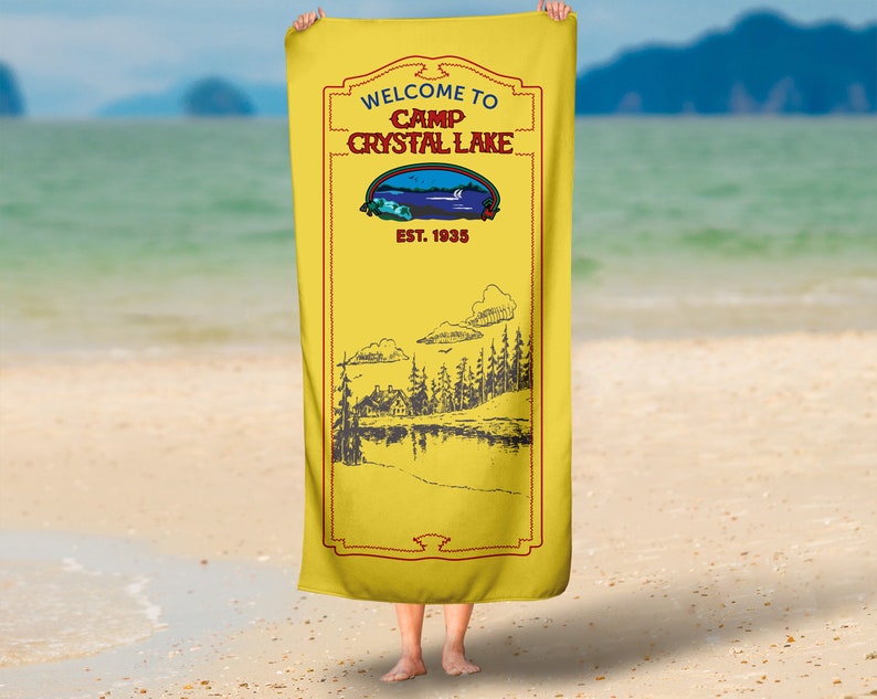 Friday the 13th Jason Voorhees Camp Crystal Lake Beach Towel image 2