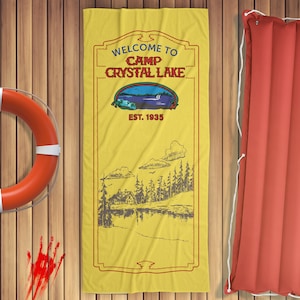 Friday the 13th Jason Voorhees Camp Crystal Lake Beach Towel image 1