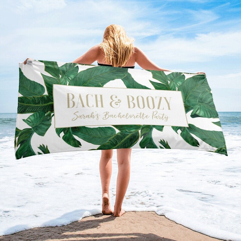 Personalized Beach Towel Bridesmaid Gift Custom Beach Etsy