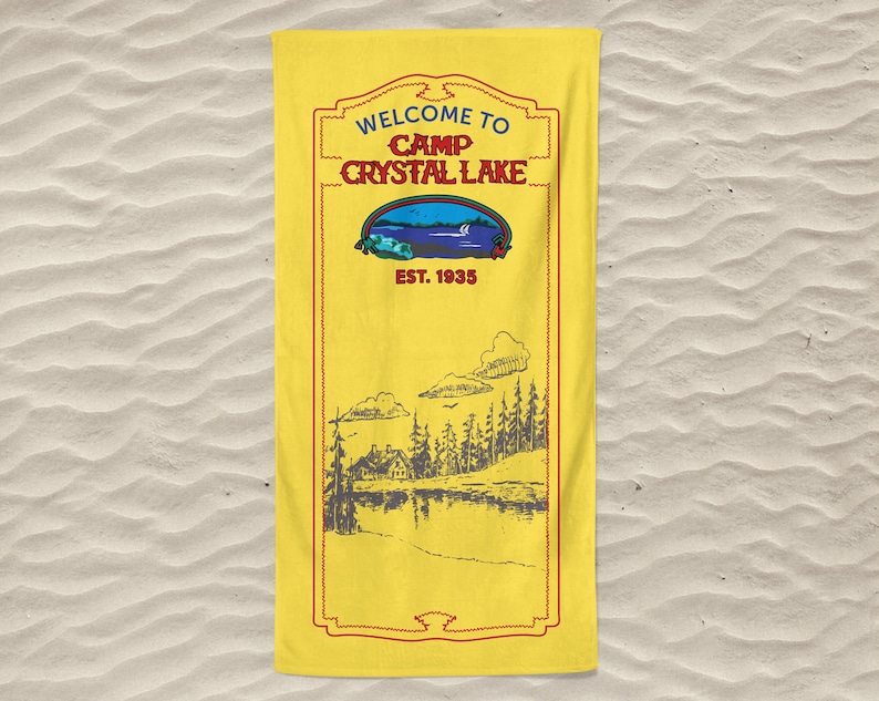 Friday the 13th Jason Voorhees Camp Crystal Lake Beach Towel image 3