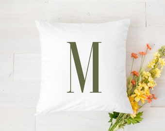 Personalized Monogram Pillow | Initial Pillow Cover | Personalized Gift | Personalized Name Letter Pillow