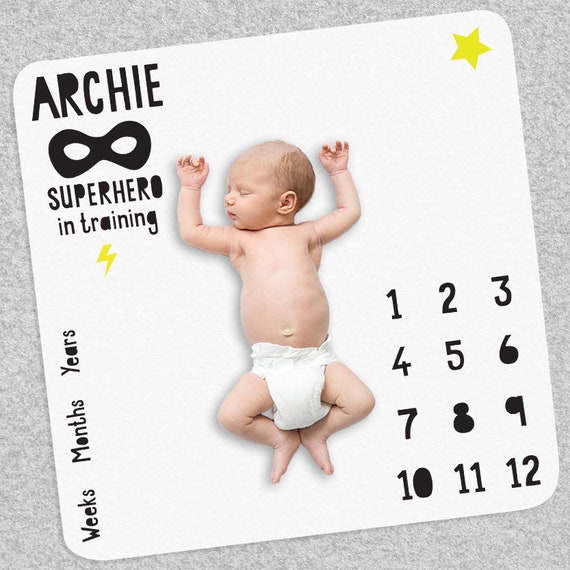 personalised baby milestone blanket australia