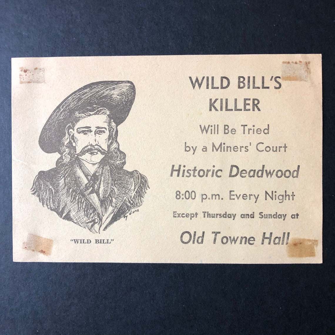 Deadwood Graphic Days of 76 Death of Wild Bill Show Flyer Etsy