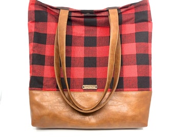 plaid laptop bag