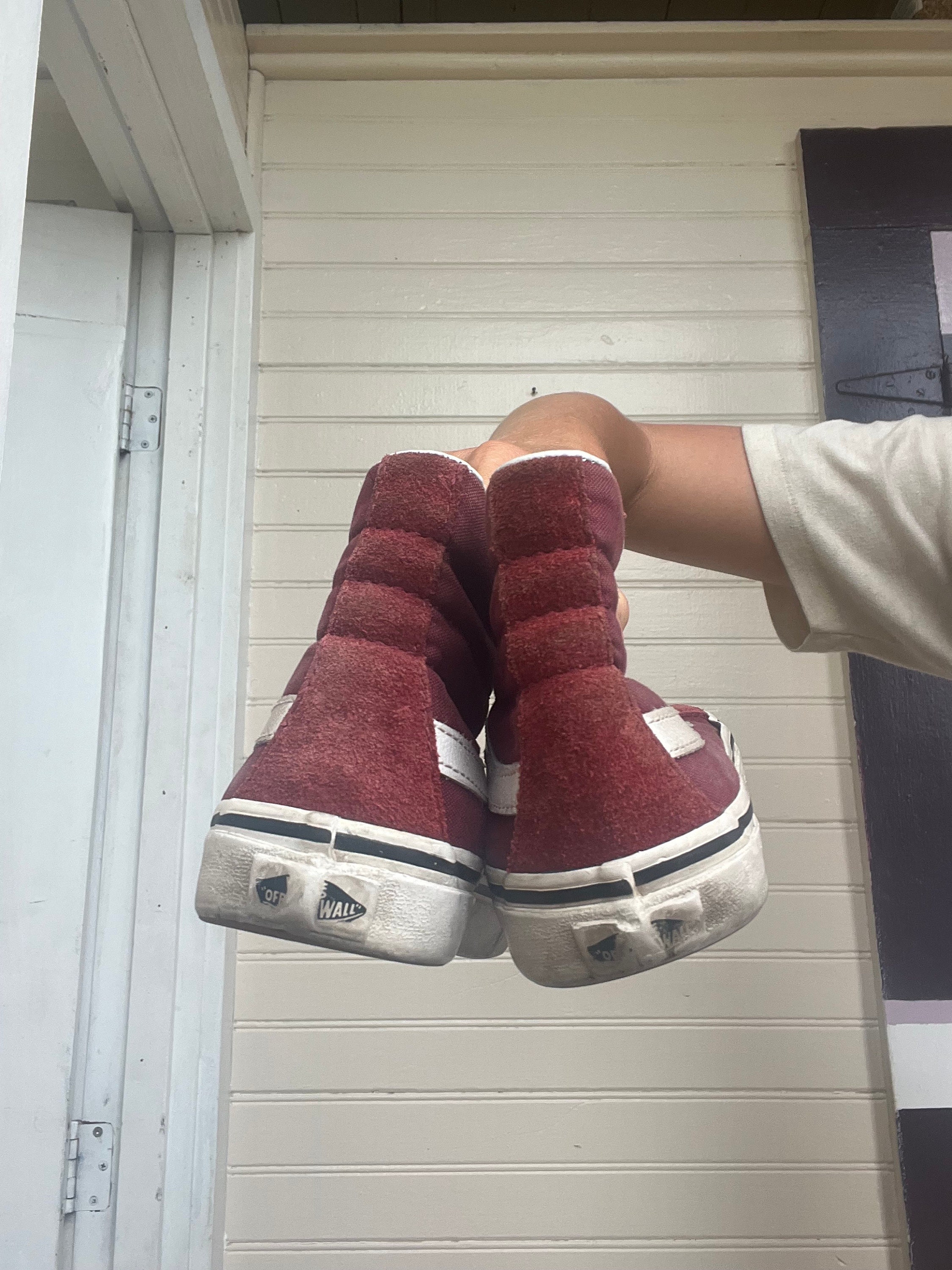 Vintage Vans Skate Highs: Maroon Hightop Sneakers, Unisex  display picture 1