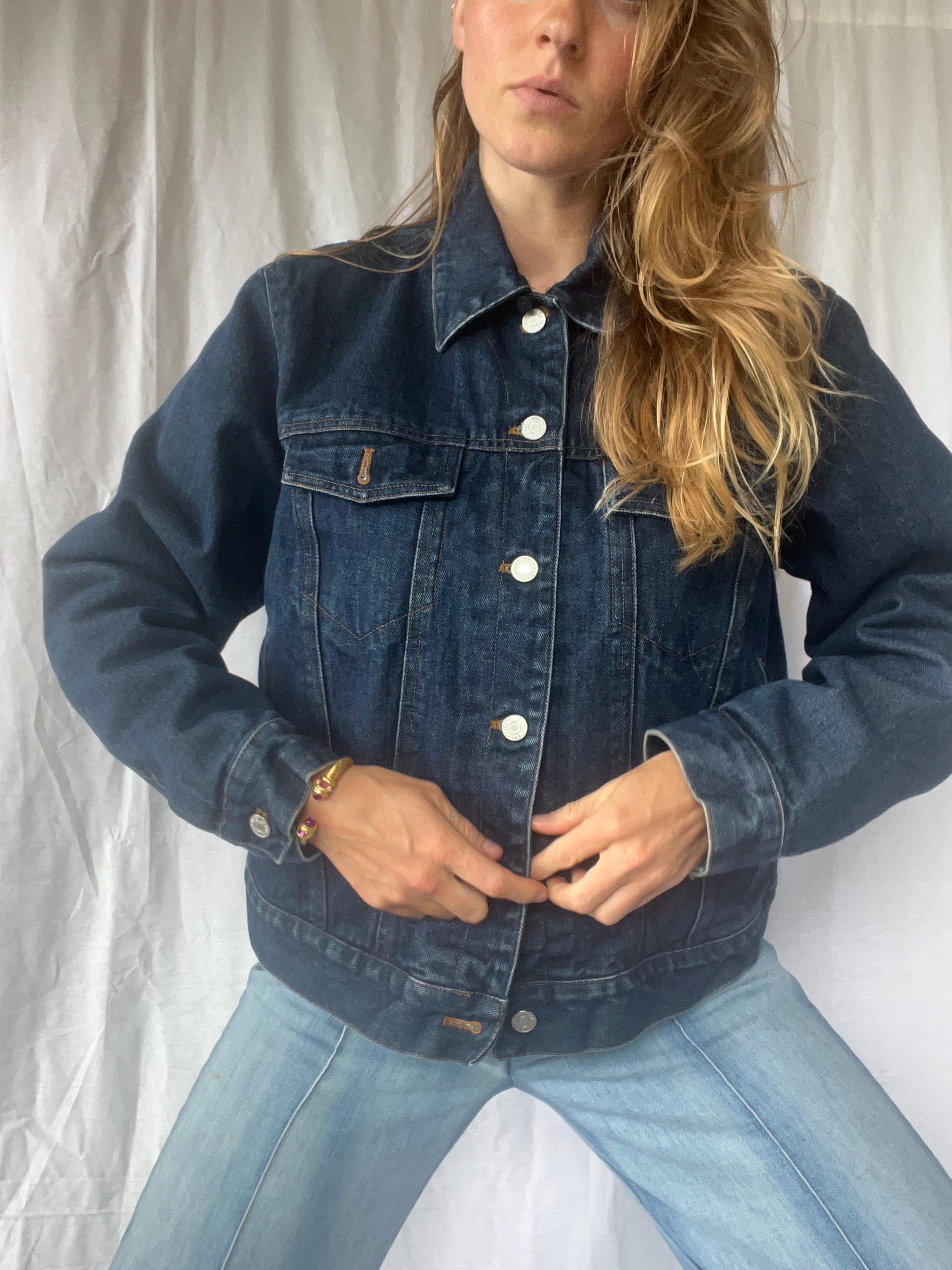 90s 00s Y2k Ralph Lauren Quilted Jean Jacket Warm Insulated