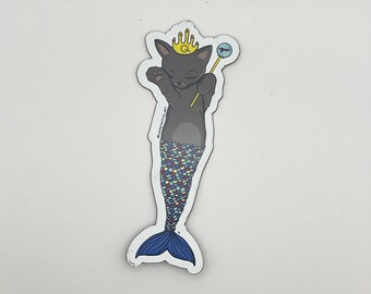 Gray Tabby Purrmaid- Quincy - Magnet