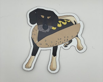 Hot Dog Hot Dachshund - Magnet