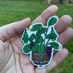Weinrote Gebetspflanze - Vinyl Sticker