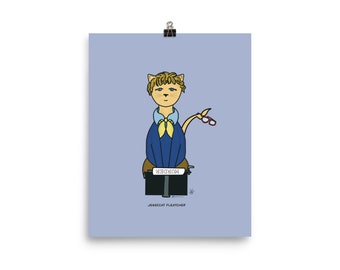 Jessicat Fleatcher - Cat Detective - Art Print